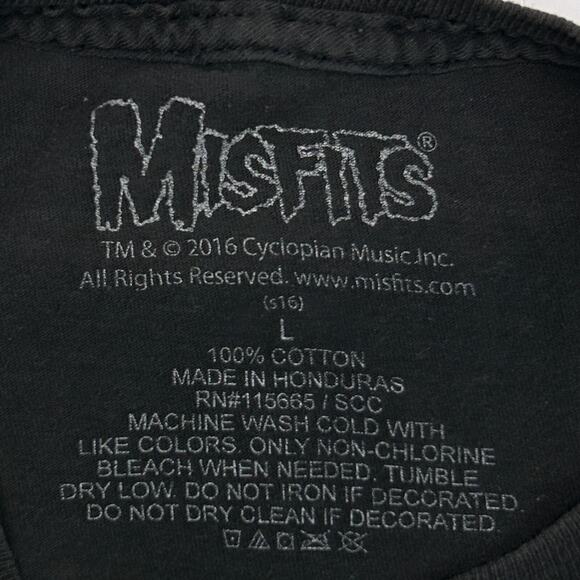 Distressed Misfits Sleeveless T Shirt Mens L Large The Crimson Ghost Skull Black - Picture 7 of 8